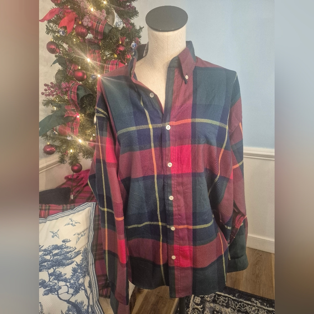 Upcycled Flannel- Vintage Rudolph - Picture 3 of 4